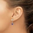 thumbnail image 3 of Primal Gold 14 Karat White Gold Diamond and Amethyst Earrings, 3 of 4