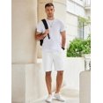 thumbnail image 4 of COOFANDY Men's Cotton Drawstring Shorts Lightweight Stretch Chino Shorts Casual Flat Front Golf Shorts, 4 of 10