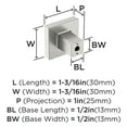 thumbnail image 4 of Amerock Monument Satin Nickel 1-3/16 Inch Knob, 10 Pack, 4 of 4