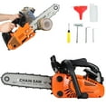 thumbnail image 2 of YNCE 12 Inch Gas Chainsaw, 25.4CC Single Cylinder Air-cooled 2 Stroke Engine Gasoline Chainsaw, 900W Portable Hand Pull Start Chain Saw for Cutting Wood Tree Trimming, 9800rpm, 2 of 8