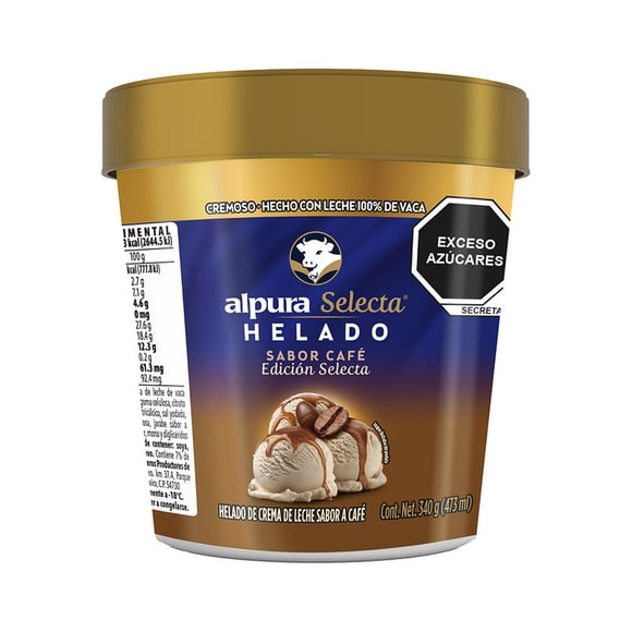 Helado Alpura Selecta café 473mL c/u