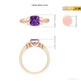 thumbnail image 6 of ANGARA Natural 0.8 Ct. Amethyst Solitaire Ring in 14K Rose Gold for Women (Ring Size: 5.5), 6 of 10