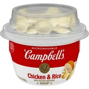 Campbell's Ready to Serve Chicken and Rice Soup with Oyster Crackers, 7.35 oz Microwavable Bowl
