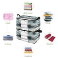 thumbnail image 4 of Foldable Clothes Storage Bags Clothes Organizer Bin with Clear Windows for Clothes Bedding Old Wooden Bridge, 4 of 6
