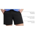 thumbnail image 5 of DONYUDE Women's Jersey Pocket Shorts, Drawstring Cotton Jersey Shorts, 7" Inseam, 5 of 6