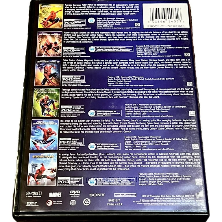 Spider-Man: 6-Film Collection (DVD), Sony Pictures, Action
