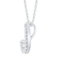 thumbnail image 3 of AFFY 1/10 Ct Diamond "J" Initial Letter Womens Pendant Necklace 14K White Gold Over 925, 3 of 6