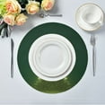 thumbnail image 5 of Round Placemat Heat Resistant & Wrinkle-Free Dining Table Decor Placemat For Home & Weddings Green, 5 of 7
