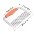 thumbnail image 3 of Stainless Steel Crinkle Cut Chip Knife • Potato Vegetable Cutter Wood Handle Slicer • 18.5 cm Multipurpose Kitchen Tool for Crispy Homemade Chips, 3 of 6