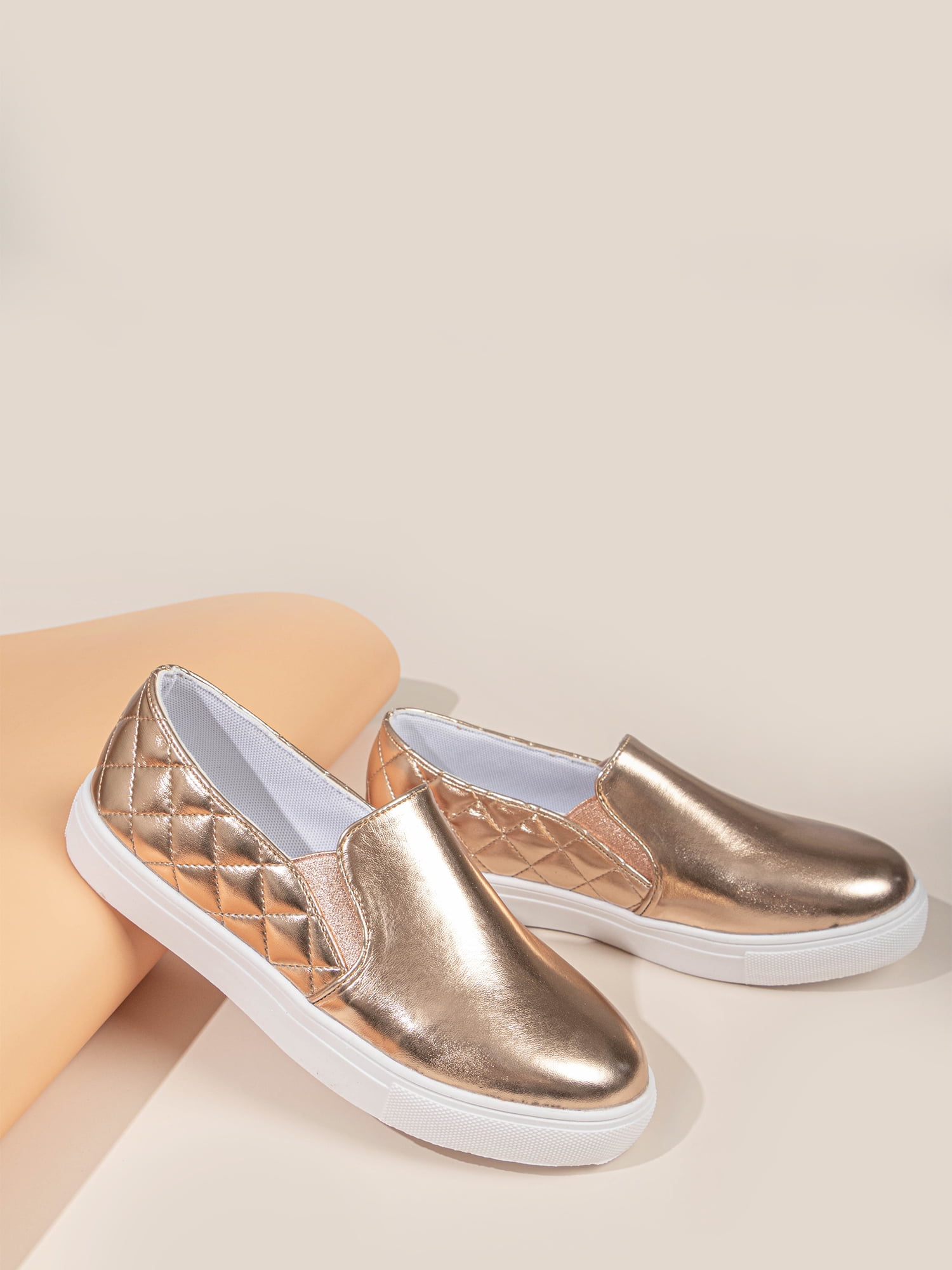 rose gold casual shoes