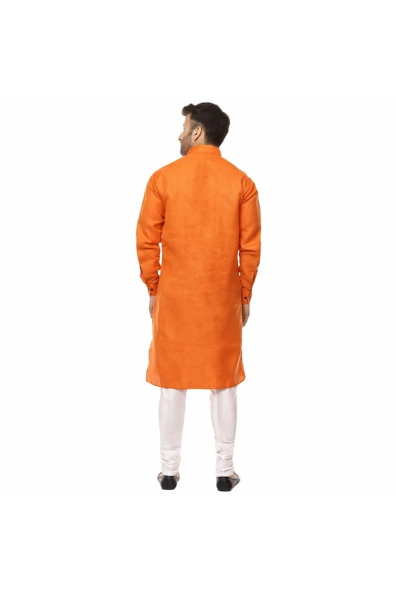 Men's Indian Linen Bollywood Achkan Pathani Kurta Style Pajama Set