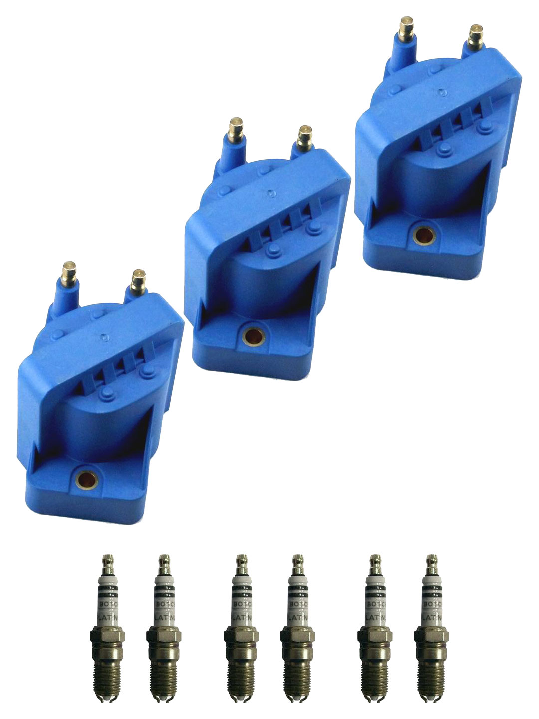 High Performance Ignition Coils and Spark Plugs Compatible with 2002