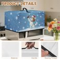 thumbnail image 7 of TSOVTHRID Christmas Hat Dog Print Microwave Oven Cover Protection Dustproof Toaster Oven Cover Protector Cardinal Snowflake Kitchen Machine Covers for Christmas Decor, 18.25"W x 14.5"D x 11"H, S, 7 of 7