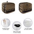 thumbnail image 5 of Toaster Cover 4 Slice, Brown Black Plaid Dustproof Bakeware Oven Protector with Top Hook, Vintage Rustic Star Buffalo Check Waterproof Small Kitchen Appliance Toasters Dust Cover, 12"x11"x8", 5 of 9