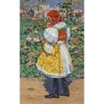 thumbnail image 2 of Joža Úprka 11x14 Black Ornate Wood Framed Double Matted Museum Art Print Titled: Girl in the Garden (Girl in Traditional Dress in and Garden) (1910), 2 of 5