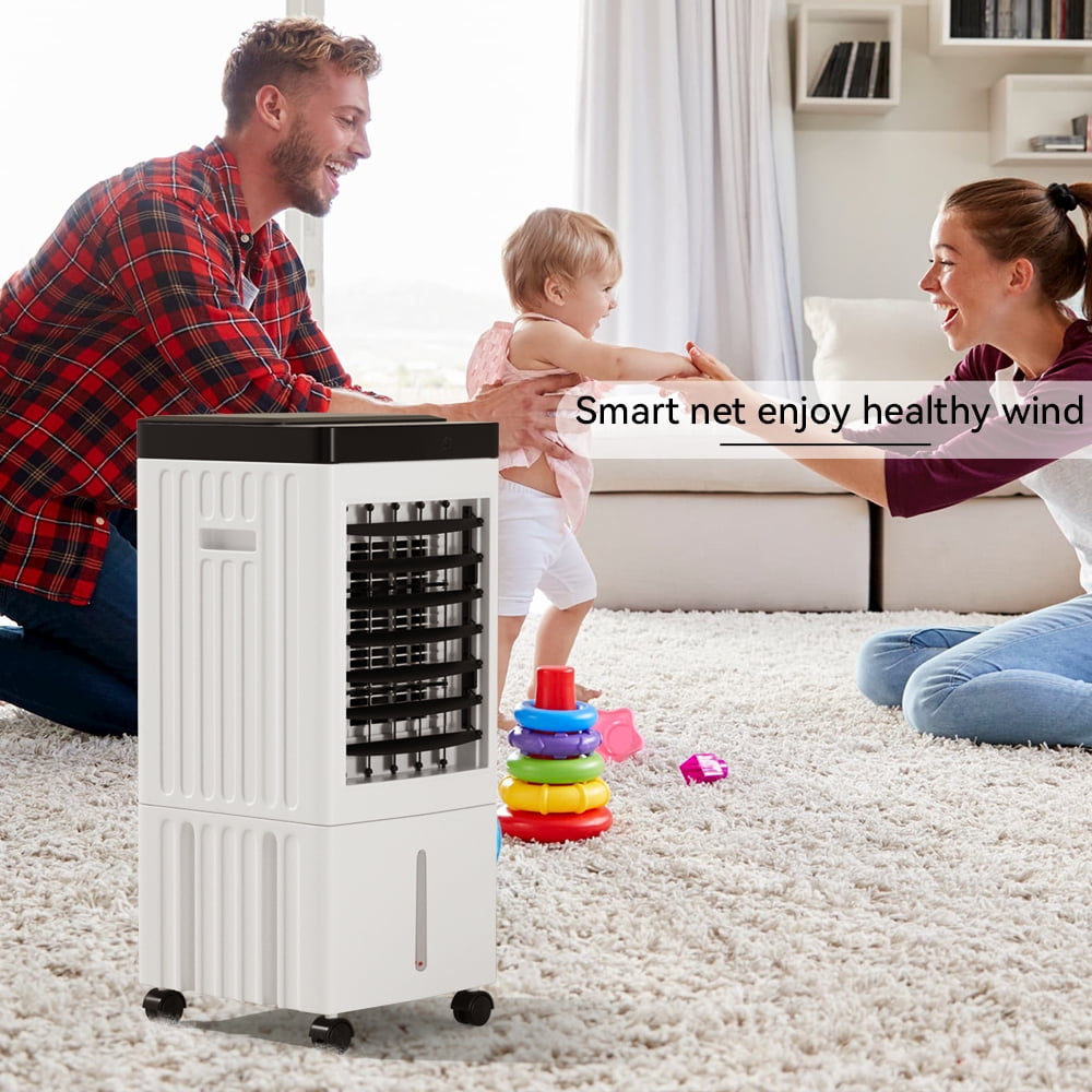 TOPTENG Portable Evaporative Cooler 10L Evaporative Fan Air Cooler, 3-IN-1 Remote Control Fan Humidifier, Air Fan Cooler 3 Modes for Indoor Cool