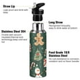 thumbnail image 3 of Yayeee 33oz Insulated Water Bottle Double Wall Stainless Steel with Flip Straw Lid, Green Christmas Trees, 3 of 7
