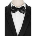 thumbnail image 4 of INSPIRE CHIC Men's Sequin Bow Ties Adjustable Neck Length Solid Color Bow Ties Black, 4 of 4