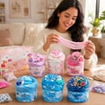 thumbnail image 3 of 6 Pack Pink Slime Kit for Girls Ages 4-12 Cloud Butter Clear Party Favors, Non-Sticky Soft Sensory Toys Scented Slimes Goodie Bag Stuffers Birthday Gift Set, 3 of 6