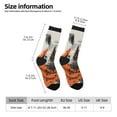 thumbnail image 2 of Pofeuu Polka Dot Rhino Welcome Print Crew Socks, Adult Running Hiking Socks for Youth and Adult, 2 of 6