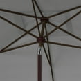 thumbnail image 3 of SAFAVIEH Milan Fringe 6.5' X 10' Market Crank Umbrella, Grey, 3 of 6