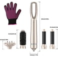 thumbnail image 3 of 5-in-1 Hair Dryer Brush Set, 1200W, Lightweight, ALCI Safety, Tourmaline Technology, Champagne  (Champagne ), 3 of 6
