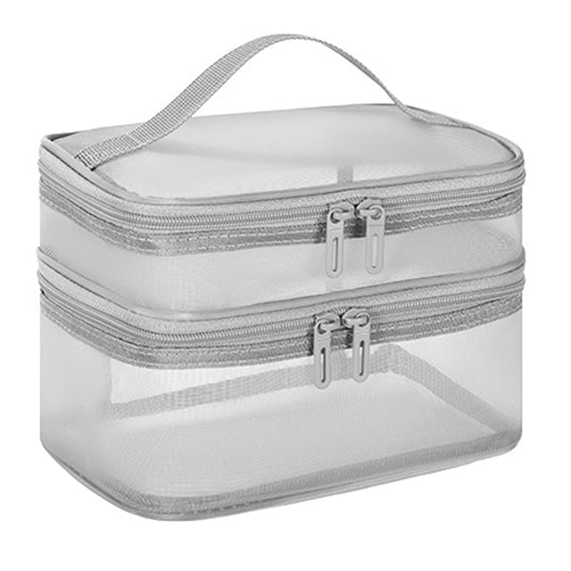 Bolsa de maquillaje de viaje,Bolsa de cosméticos de doble capa Bolsa de maquillaje grande Bolsa de maquillaje Estándares líderes en la industria Jadeshay A