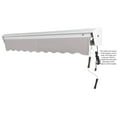 thumbnail image 3 of Awntech 16' x 10' Destin Right Motor Right Motorized Patio Retractable Awning, Gray, 3 of 7