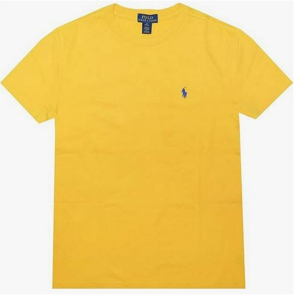 Polo Ralph Lauren Boys Crew Neck Pony Logo T-Shirt (Gold Bugle, Large)