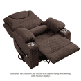thumbnail image 2 of JUUXO Oversized Lift Chair Lay Flat 74.2" Length, Large Power Lift Recliner for Elderly, Extra Wide Heated Massage Chair for Big and Tall in 25" Seat Width, 400 lbs, 2 of 9