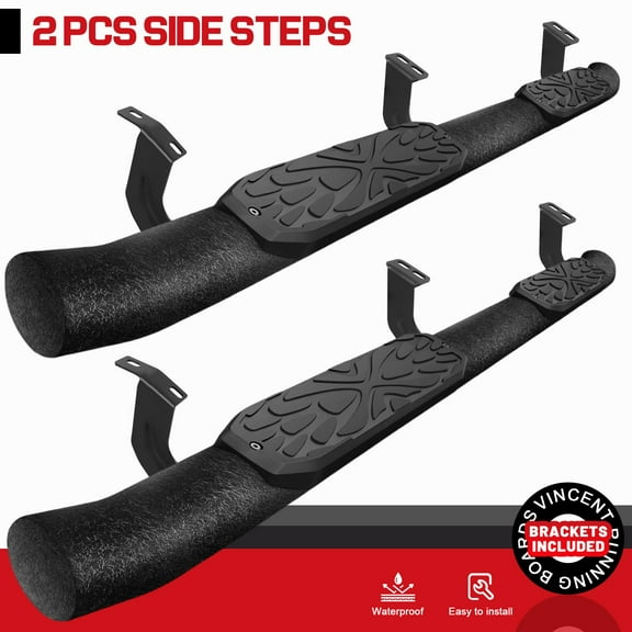 FOR 2005-2023 TOYOTA Tacoma Double Cab 3.5" Step Curved Running Boards Nerf Bars