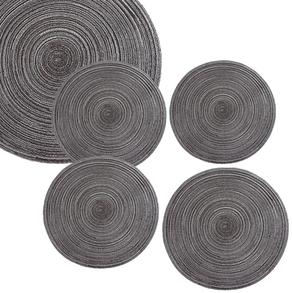 Round Placemats Farmhouse Boho Placemats Cloth Placemat Rustic Woven