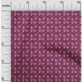 thumbnail image 2 of oneOone Cotton Jersey Dark Magenta Fabric Asian Retro Floral Fabric For Sewing Printed Craft Fabric By The Yard 58 Inch Wide, 2 of 4