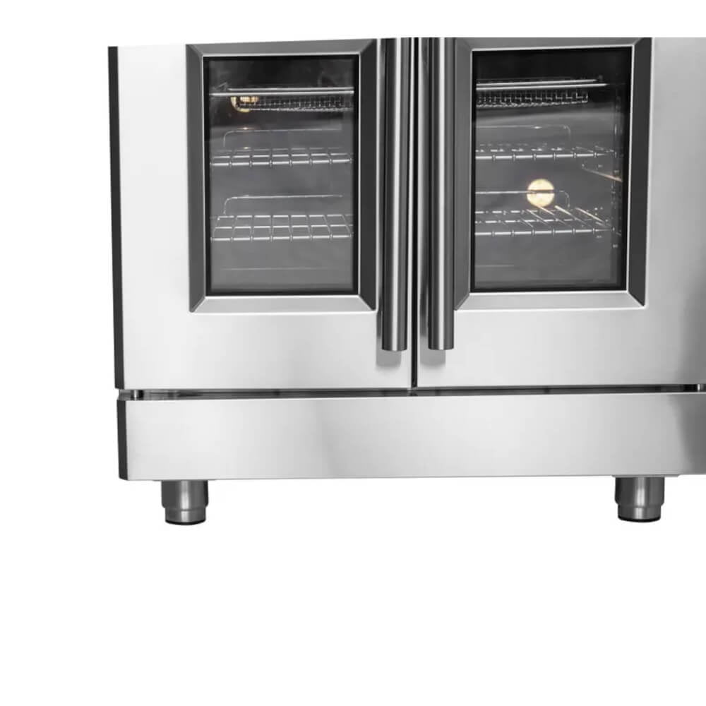 Forno Massimo 30-Inch Freestanding French Door Gas Range, 4 Burners, Convection Oven, Energy Efficient