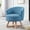 Blue, variant on 360° Swivel Accent Chair, Barrel Chair with Solid Wood Base, Linen Fabric Armchair, Dark Gray