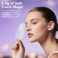 thumbnail image 7 of Open Ear Earbuds, Wireless Earbuds, Bluetooth Headphones with Mic, Adaptive Noise Cancelling Calls, Bluetooth 5.4, 50H Playtime, Light Weight, Clip On Earbuds for Workout/Running (Purple), 7 of 7