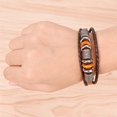 thumbnail image 5 of FNNMNNR Retro Leather Bracelet Fashion Men Punk Bracelet Handmade Brown Leather Bracelet, 5 of 8