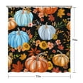 thumbnail image 4 of Autumn Leaves Harvest Thanksgiving Shower Curtain for Bathroom with Hooks and Weighted Hem, Polyester Fall Pumpkins Maple Waterproof Bath Curtains Hotel Style - Machine Washable,72x72in, 4 of 5