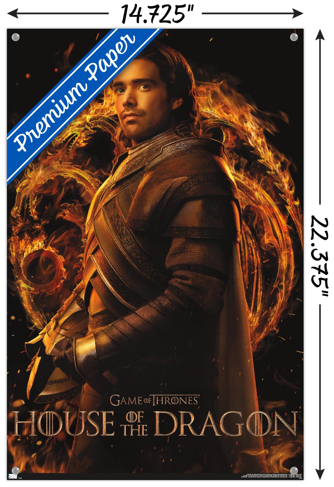House of the Dragon - Criston One Sheet Wall Poster with Push Pins, 14.725" x 22.375"