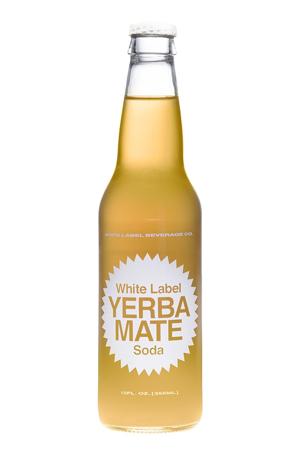 White Label Yerba Mate 12 oz Glass Bottles Pack of 12