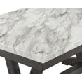 thumbnail image 6 of 7Pc Dining Room Set Faux Marble Table Upholstered Wing Back Chairs Gray Finish Furniture, 6 of 7