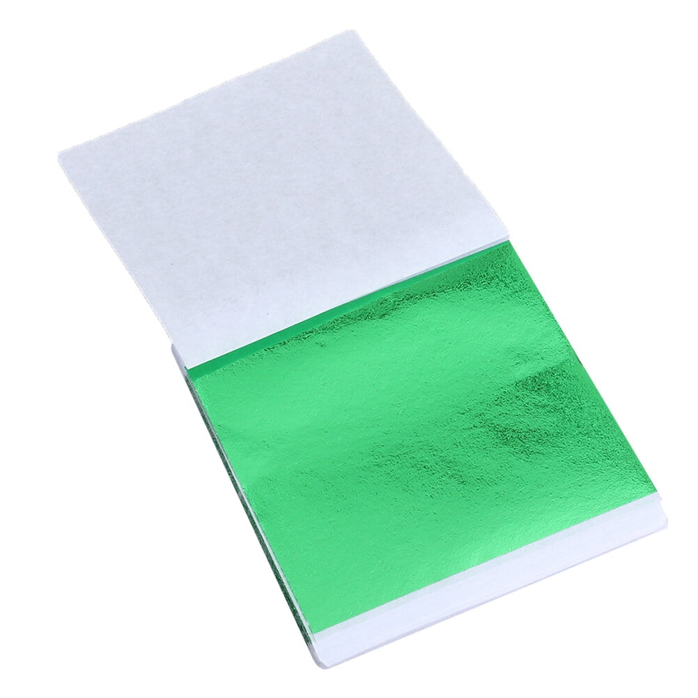 50pcs 8x8.5cm Foil Paper Imitation Gold Leaf Sheets Shiny Gold