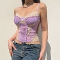 thumbnail image 1 of Under 10,Retro Camisole Shapewear, Backless Lace Waist, Solid Color, Women's Undergarment, Body Shaping, Compression Garment Trendy Essentials|100%Polyester,Purple,Sopatenor, 1 of 7