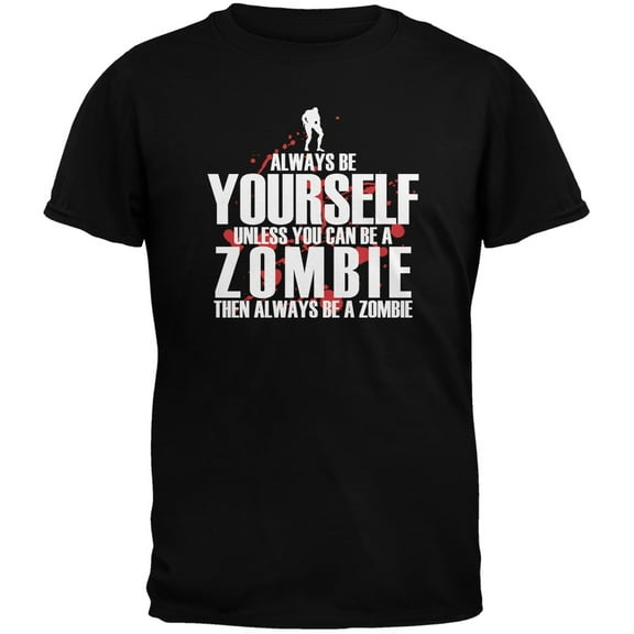 Always Be Yourself Zombie Black Youth T-Shirt - Youth Small