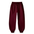 thumbnail image 6 of Red Womens Sweatpants Plus Size Pants Daily Elastic Waist Pockets Sport Casual Solid Pants Loose Long Sweatpants Trousers Sweatpants Womens Fashion, 6 of 6