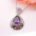 thumbnail image 2 of Lona Teardrop purple Cz Pendant Necklace Women Ginger Lyne Collection, 2 of 5
