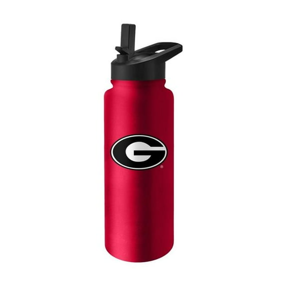 Logo Brands 142-S34QB-8 Georgia Logo 34 oz Quencher Water Bottle