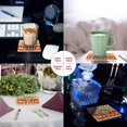 thumbnail image 2 of FMSHPON Decorative Poster Set of 8 Coaster for Drinks, Absorbent Ceramic Stone Coasters Cup Mat with Cork Base for Home Kitchen Room Coffee Table Bar Decor, 2 of 4