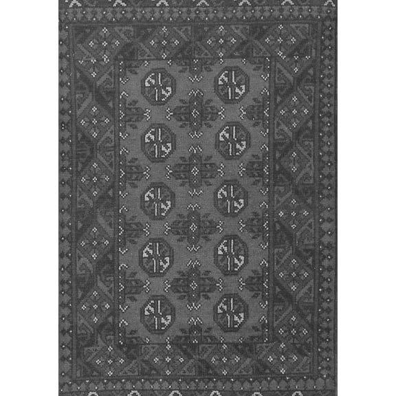 Ahgly Company Indoor Rectangle Persian Gray Traditional Area Rugs, 5' x 7'