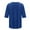 Blue, variant on 3/4 Length Sleeve Womens Tops Loose Crew Neck Neck T-Shirts Dressy Casual Ruffle Sleeve Tunic Blouses